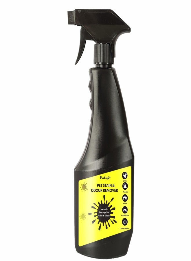 VetSafe Pet Stain & Odour Remover 500 ml | 3X Cleaning Power | Eliminates Tough Stains & Odours | Prevents Repeat Marking | Ideal for Feces, Urine, Vomit & Drool | Pet Area Cleaner - Image 1